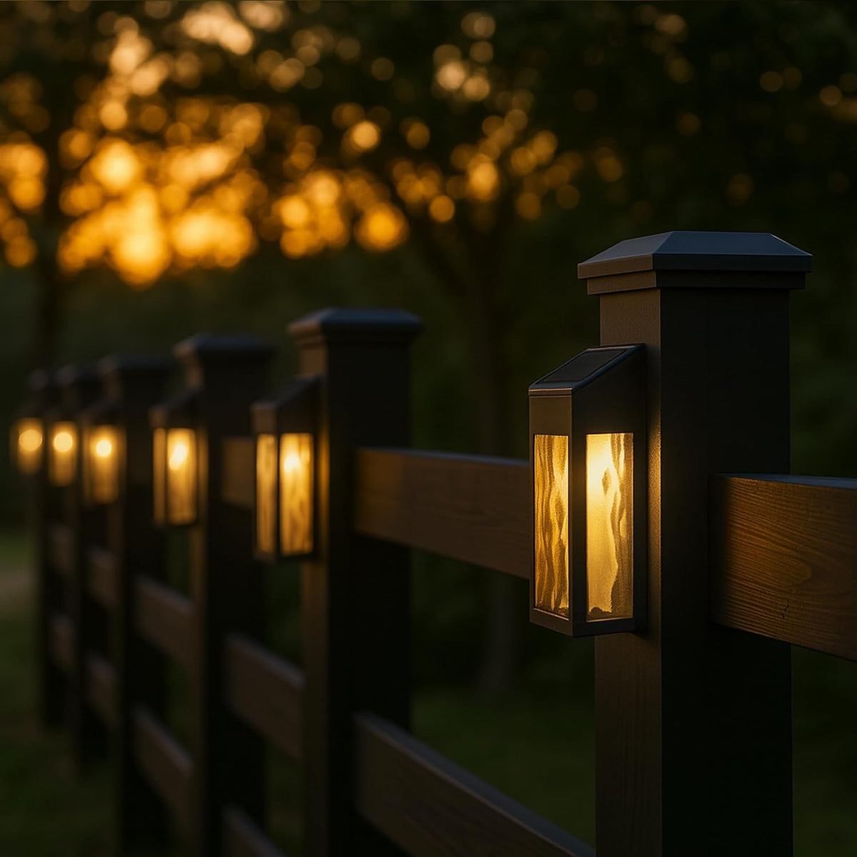 Classy Caps SWL888 - Black Aluminum Lancaster Deck & Wall Light (2 Pack) - Outdoor Solar LED Lighting, Durable Black Aluminum, Real Glass Construction, Perfect for Outdoor Decks, Patios, and Walls. - Image 9