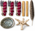 Smudge Sticks Sampler - 1 White Sage with Rose and Lavender, 1 Rosemary, 1 Cedar, 1 Sweetgrass White Sage and 1 Black Sage - Image 10