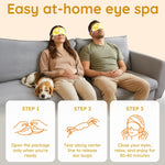 MegRhythm heated eye mask showing ear loops design