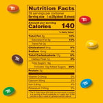 Two large bags of peanut chocolate pieces arranged for pantry stock display