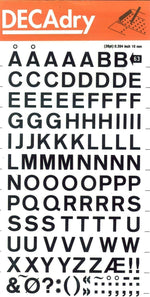 Transferable Letters and Numbers, Black, Super Letters and Numbers, 4 mm, Black - Image 10