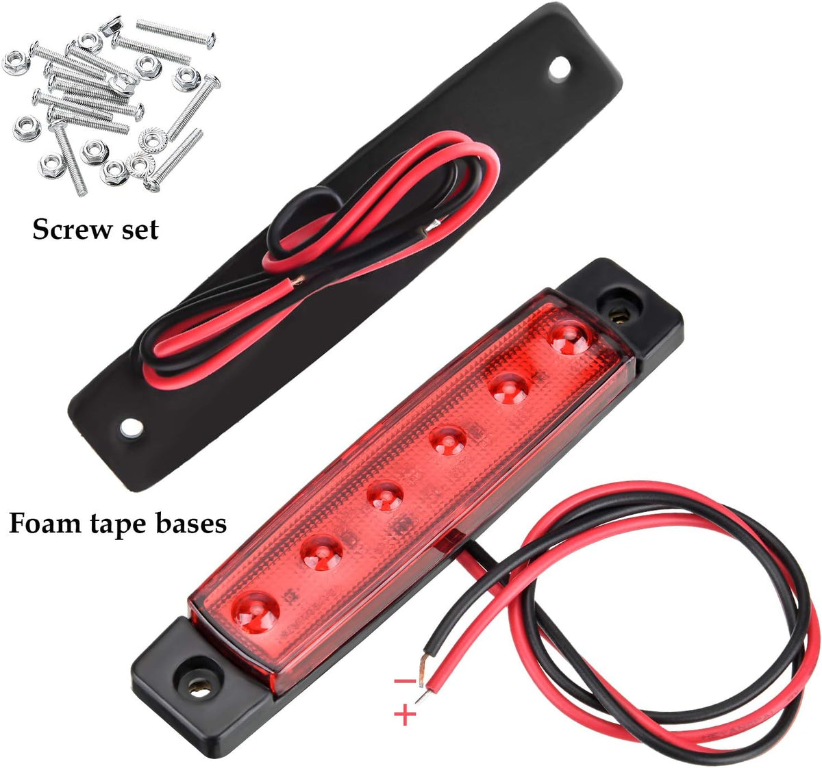 Weewooday 12V marine LED lights red and green set
