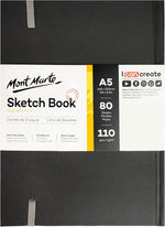 Mont Marte A5 art pad staged with sketching pencils