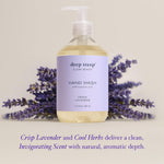 Deep Steep 17.6 fluid ounces hand cleanser side profile