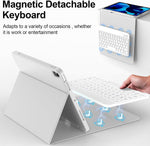 KVTVOU detachable wireless Bluetooth keyboard detached from folio case
