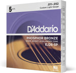D'Addario EJ26 Phosphor Bronze Acoustic Guitar Strings, Custom Light 11-52 | Phosphor bronze acoustic guitar strings offer warm, bright, balanced tone, reliable intonation, durable feel and playability. - Image 9