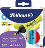 Pelikan stationery 6 pack fluorescent set display
