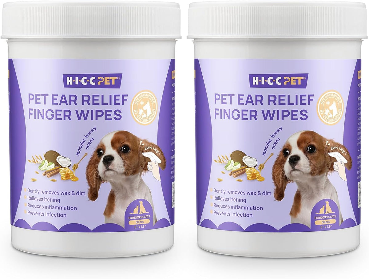 HICC PET Ear Cleaner Finger Wipes for Dogs, Cats, Small Animals, Vet-Trusted Dog Ear Infection Treatment to Relief Itchy & Inflammation, Clean Wax, Dirt, Stain & Odor, Hypoallergenic(Coconut Scent) - Image 11