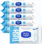 Nice 'N Clean Flushable Toddler Wipes 6-Pack front view packaging