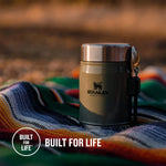 Stanley 0.4 Liter portable food flask with included stainless steel spork.