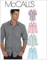 McCall's Patterns M6044 men's shirts sewing pattern front view packaging