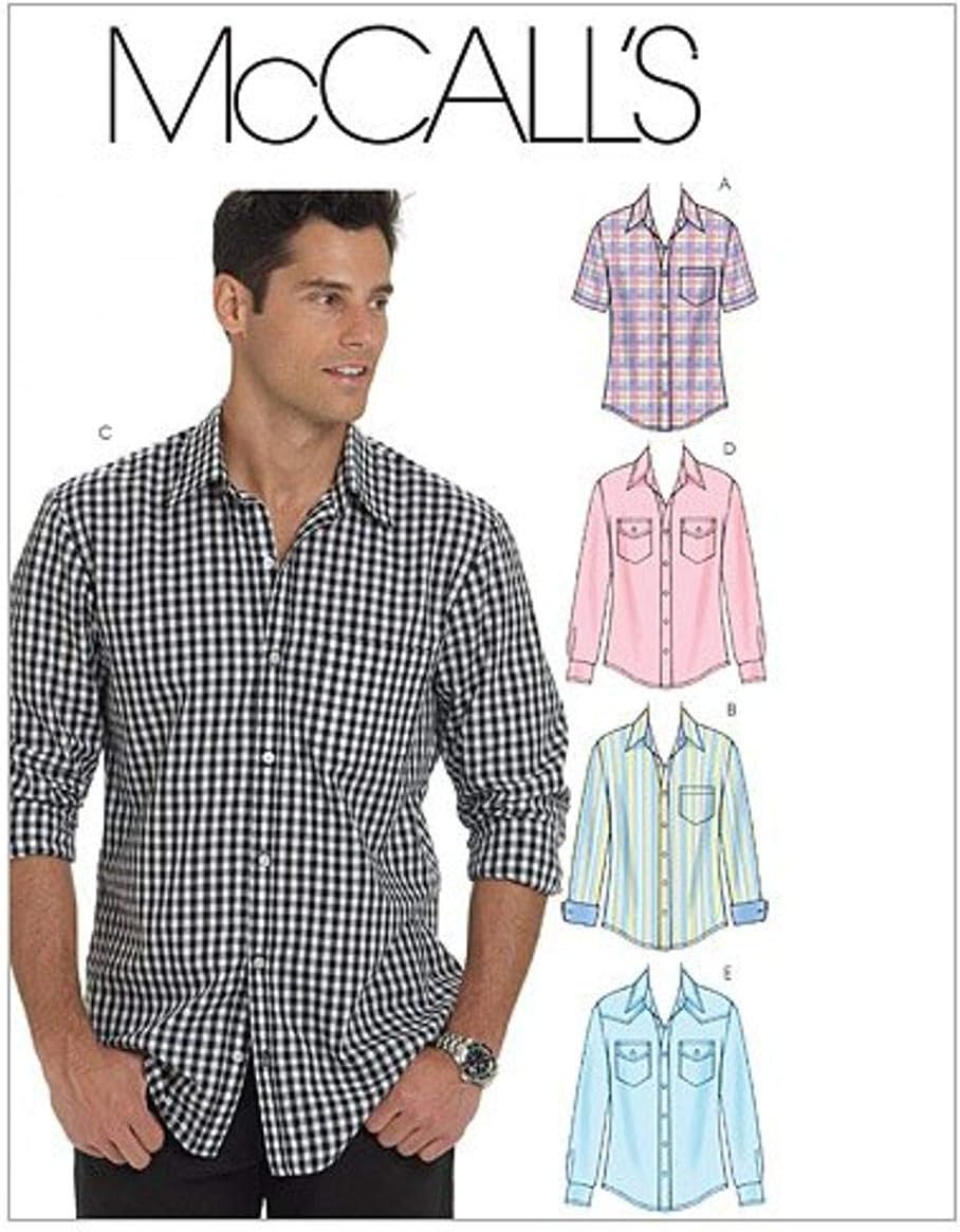 McCall's Patterns M6044 men's shirts sewing pattern front view packaging