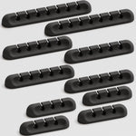 Apromisith USB cable organizer clips front view showing multi slot design on a clean desk