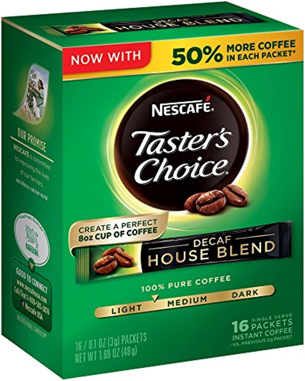 Nescafe single serve coffee sticks layout