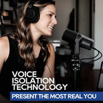 FDUCE SL40 podcast microphone with LED mute button active