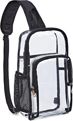 Edraco clear sling bag front view