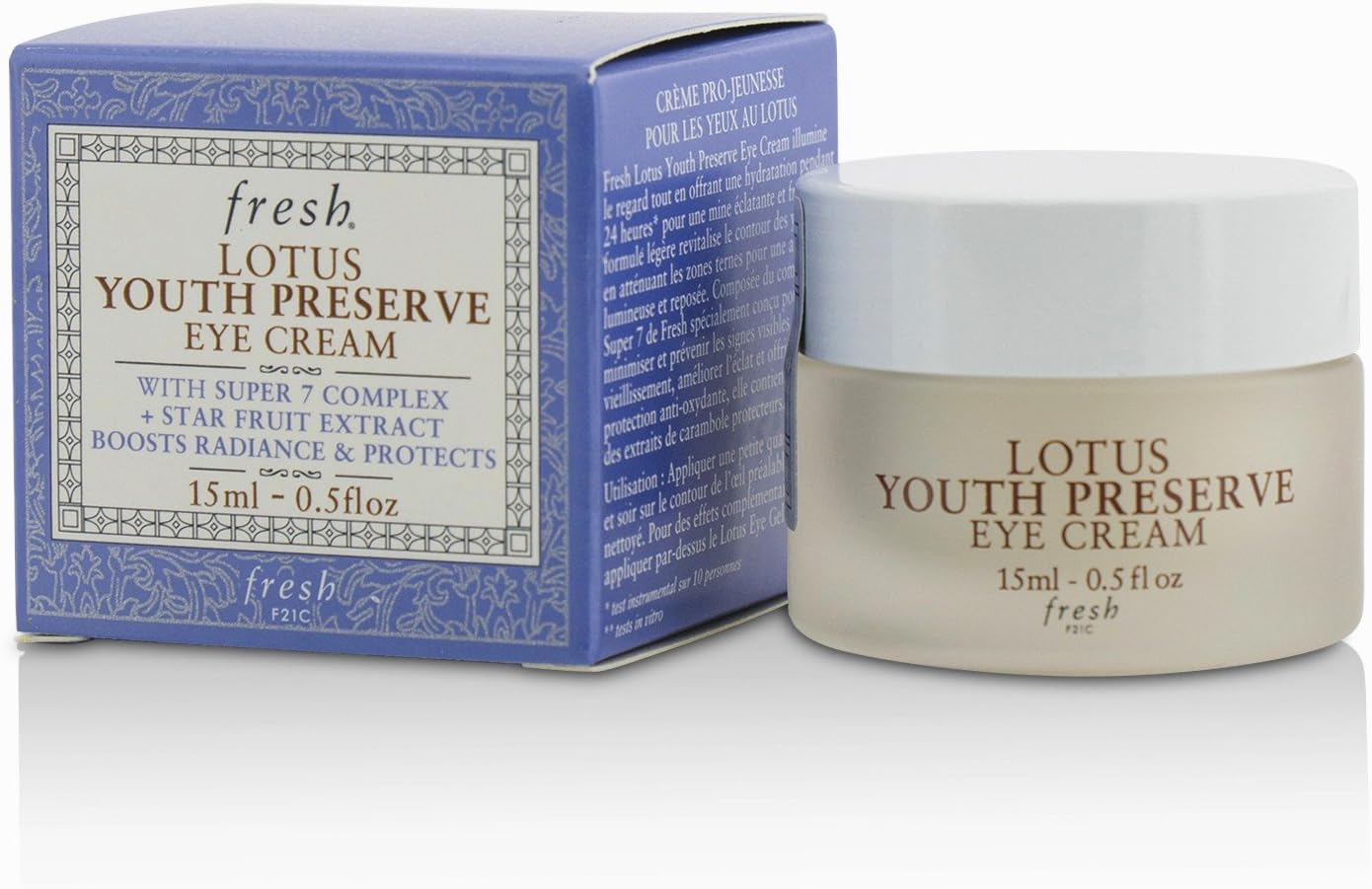 Fresh Lotus Youth Preserve Eye Cream front view jar 15 ml authentic beauty product