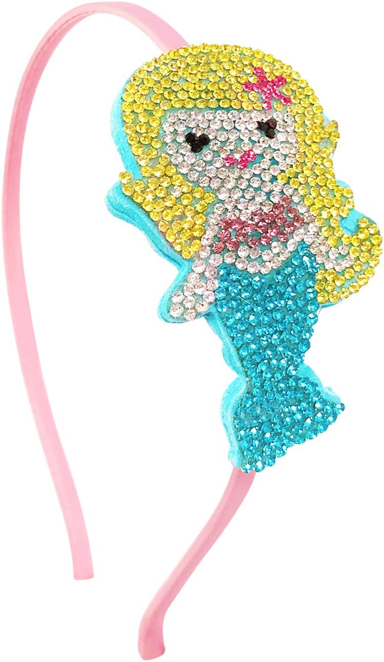 Bowbear mermaid headband showing soft felt backing for comfort