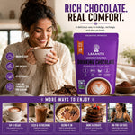 Lakanto keto friendly drinking chocolate packaging back view