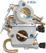 YSMN carburetor side angle showing metal body and mounting holes