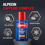 Alpecin liquid bottle shown with product box