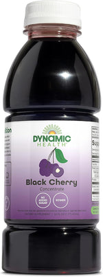 Dynamic Health cranberry juice concentrate glass bottle side angle view