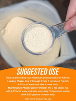 BulkSupplements Creatine Monohydrate powder being mixed into water