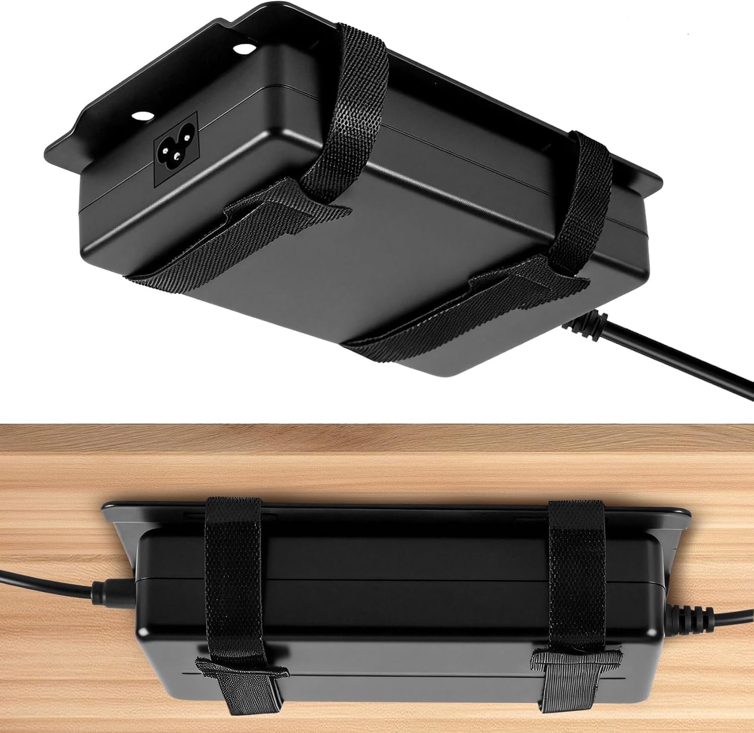 JinLunar universal metal laptop charger holder front view