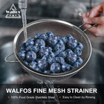 Walfos strainer set demonstrating food draining utility