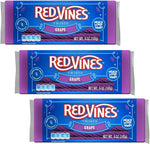 Red Vines Grape Licorice Twists front pack view of three five ounce bags