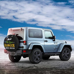 Qauirfe decorative spare tire cover packaging and folded view