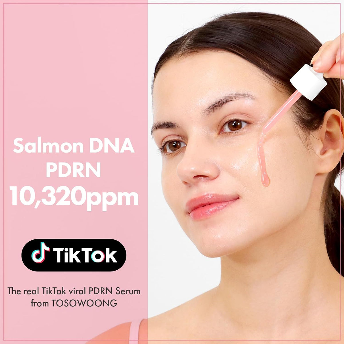 TOSOWOONG Peptide 12 Serum display showcasing ingredients for improved skin elasticity.