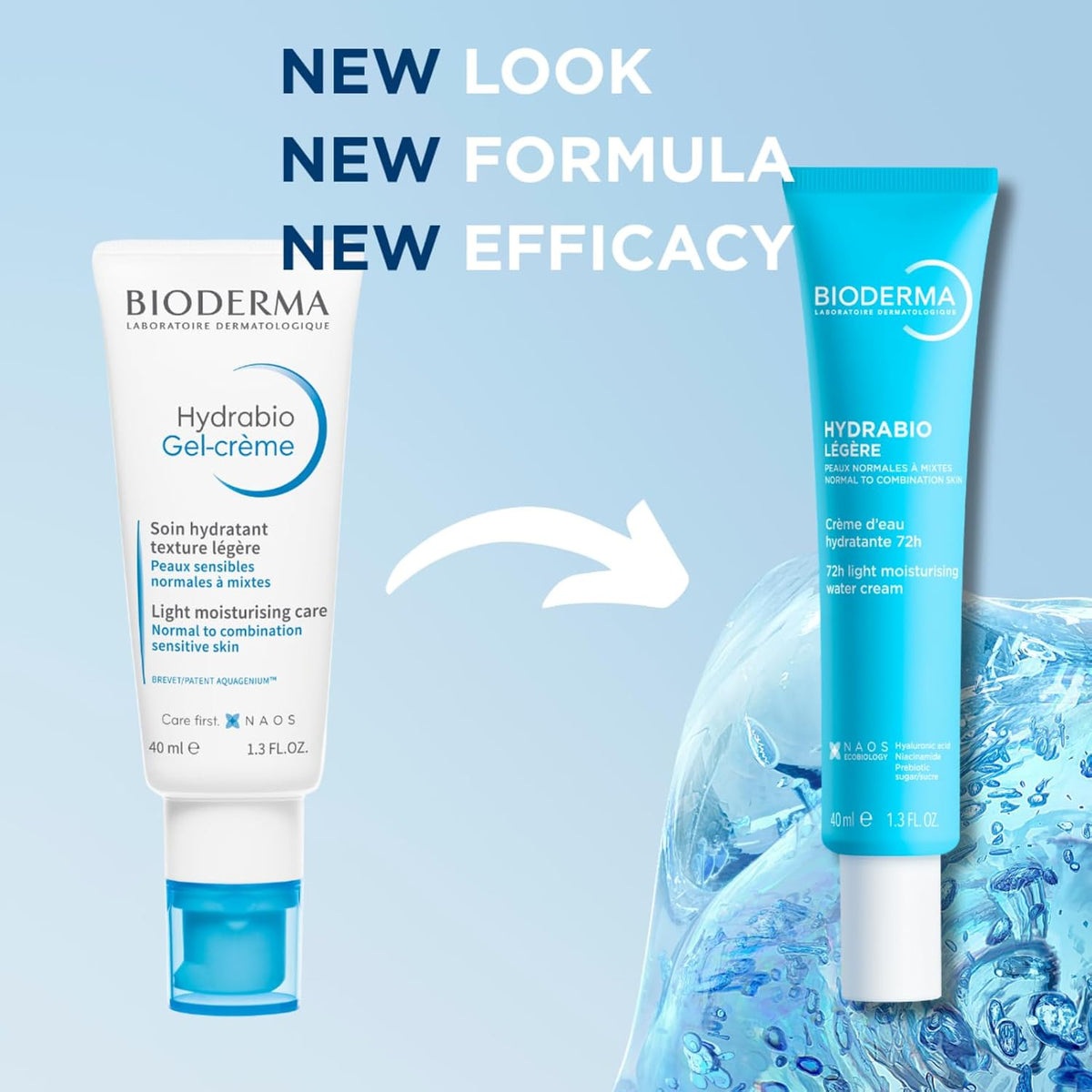 Bioderma Hydrabio light moisturizing care 40ml packaging
