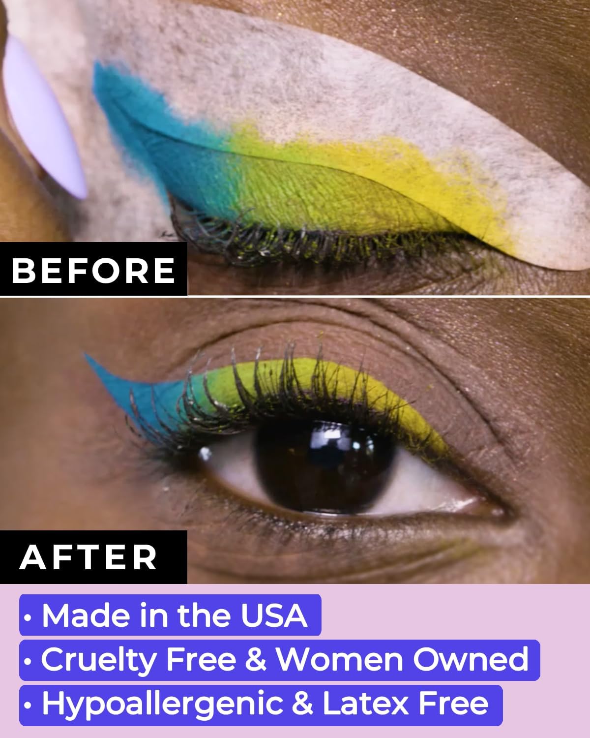 Cat eyeliner stencil adhesive sheets layout