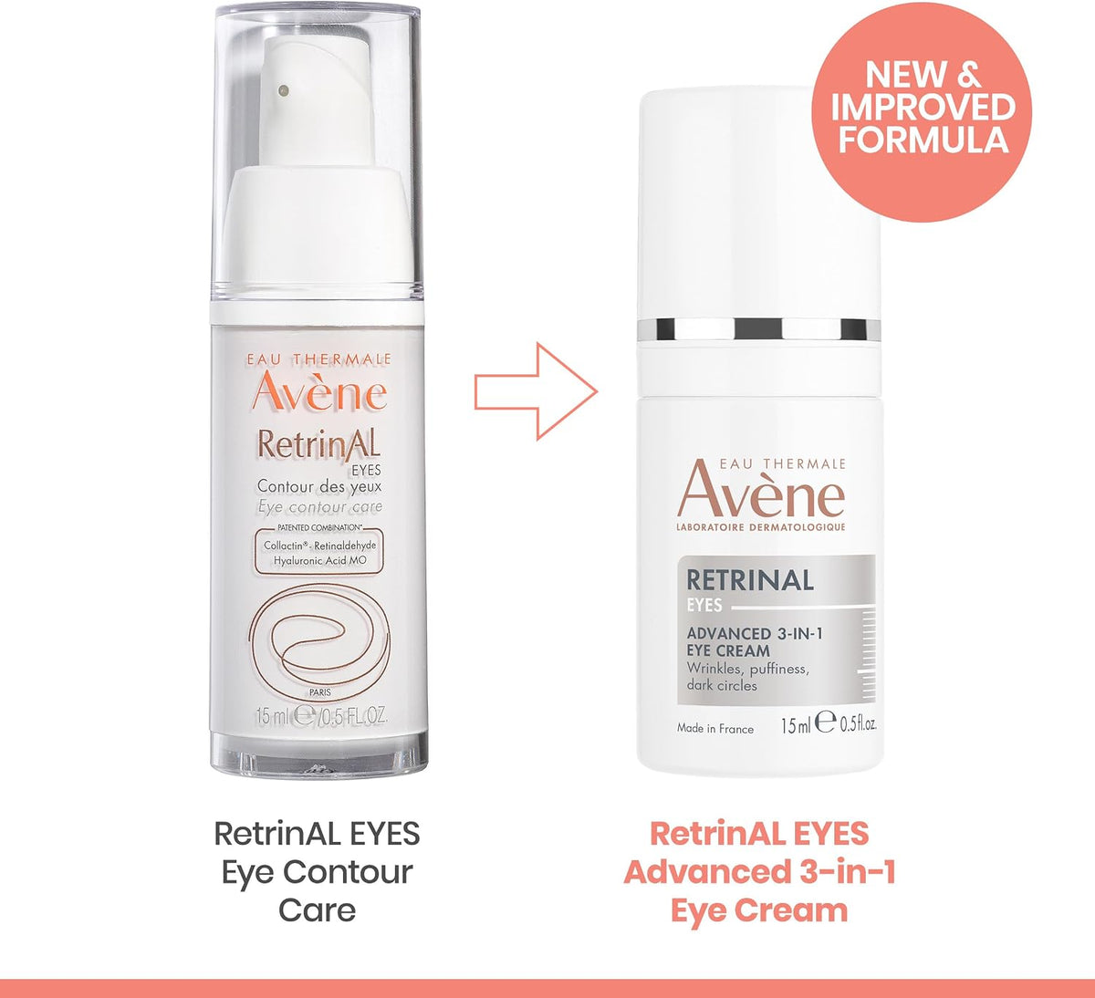 Avene Retrinal Eyes Advanced 3-In-1 Eye Cream in original box