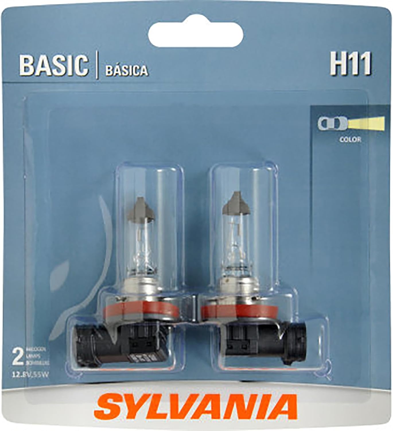 Sylvania H11 basic halogen headlight bulb pack of two