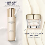 Estee Lauder Revitalizing Supreme plus Bright side profile view of refillable glass jar