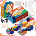 yuegool 6PCS Punch Needle Coaster Kit,Easy DIY Embroidery Set for Beginners, Kids & Adults with Patterns, Tools, Yarns, Hoop, Instructions & Coaster Holder - Image 12