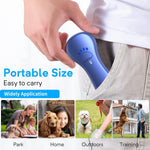 Handheld ultrasonic deterrent device used in outdoor setting