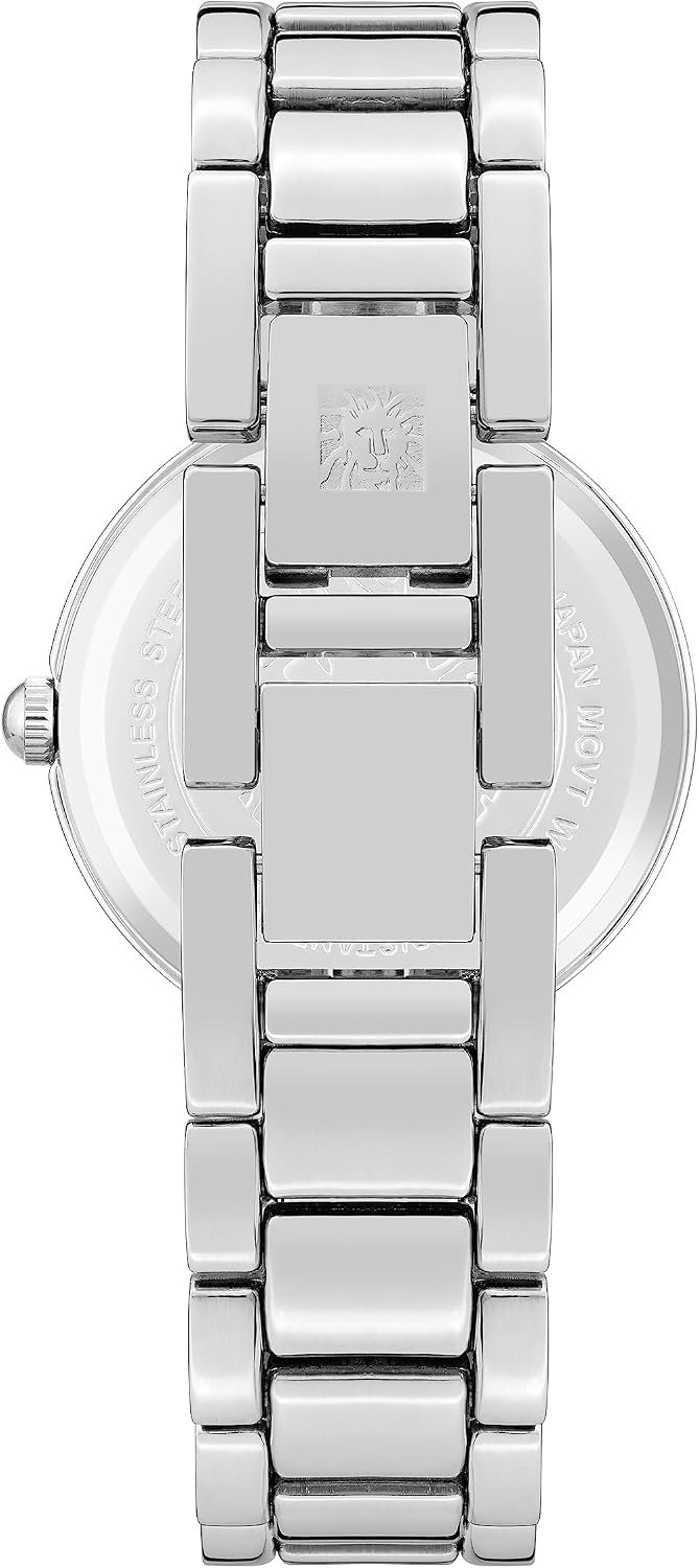 Anne Klein silver-tone metal link bracelet strap detail