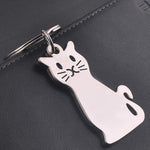 Elechobby Cat Keyring displayed next to its elegant black gift pouch packaging