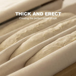 Flagood bakers couche holding shaped dough pieces in folds