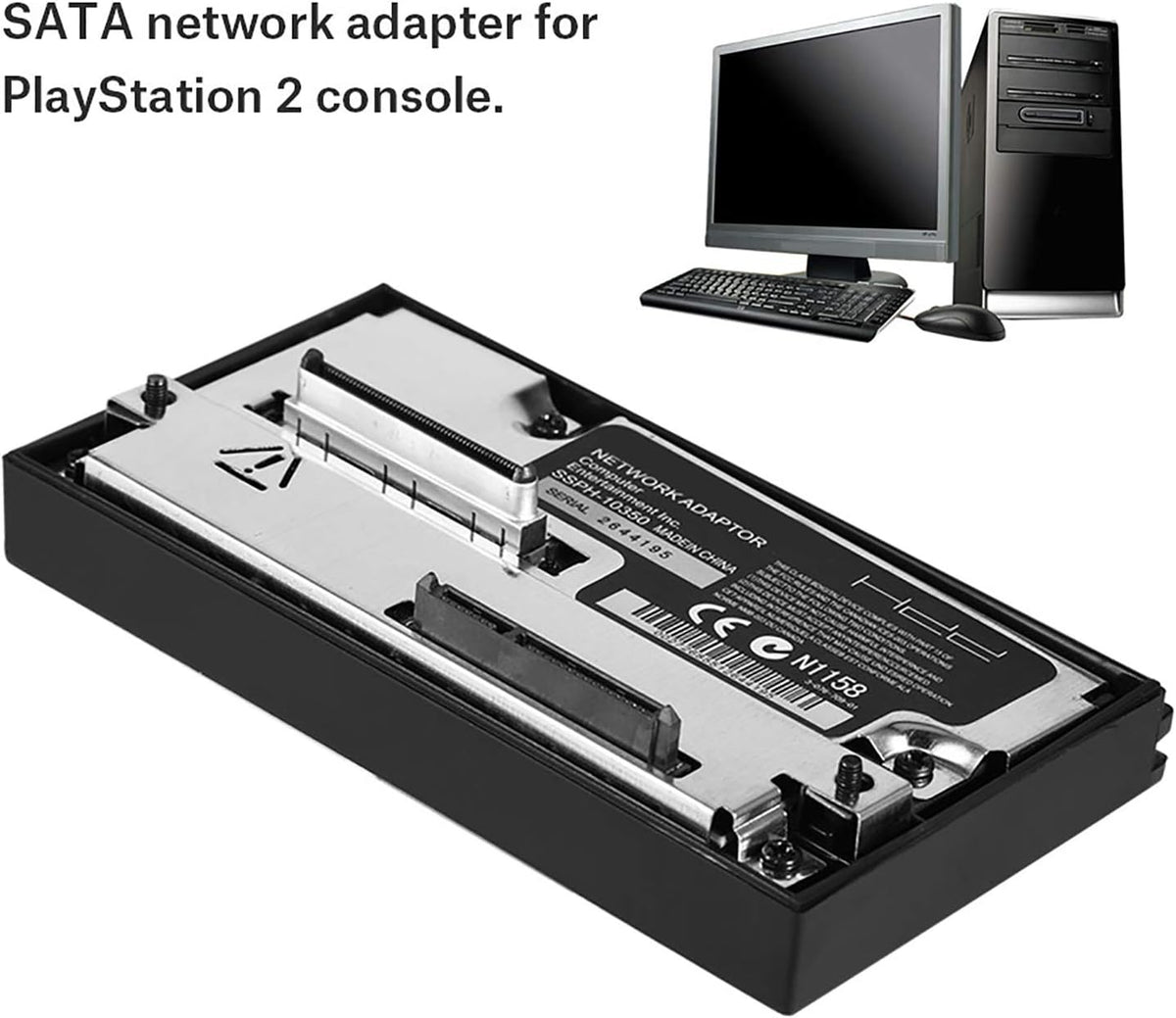 Ciciglow hard disk adapter angled perspective showing ABS construction