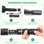 ESCO LITE 128 LED flashlight showing anti slip handle grip design