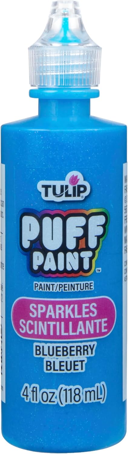 Tulip fabric paint squeeze bottle in hand
