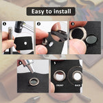 Litoexpe 2mm miniature gold eyelets closeup view for leather and canvas