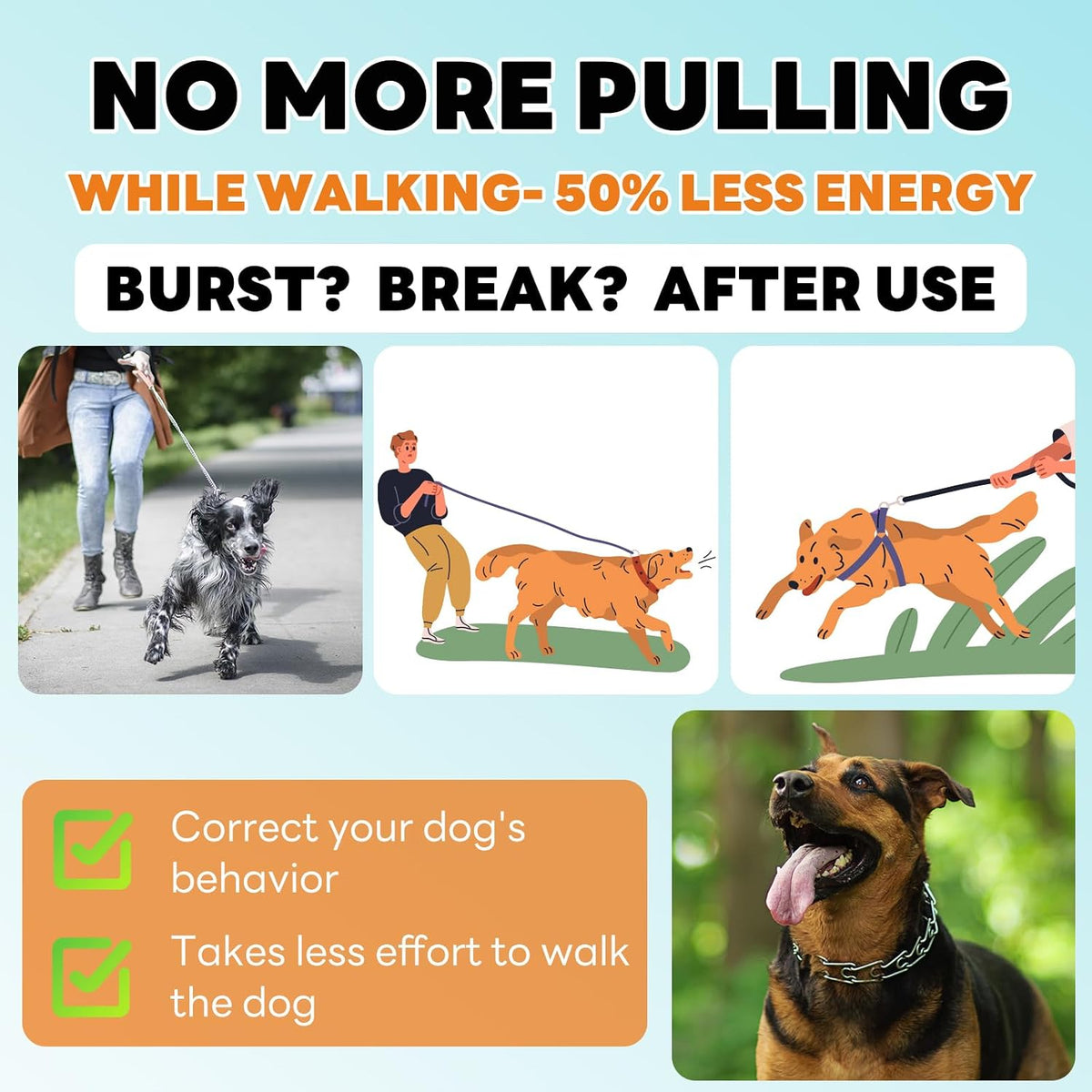 Supet adjustable dog collar packed with extra links