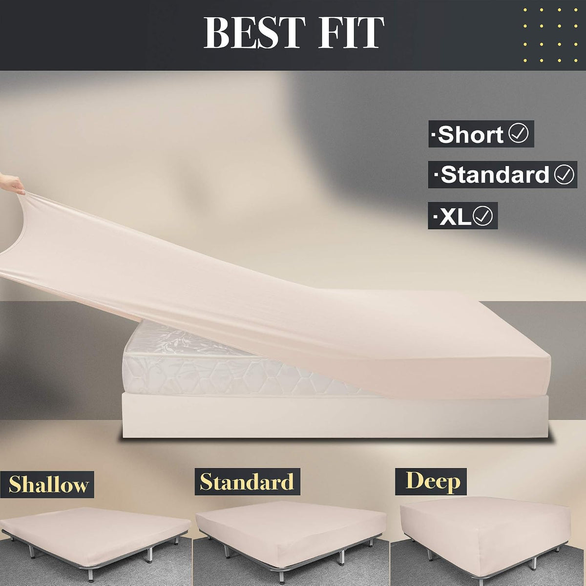 N&Y HOME king fitted sheet on mattress showing snug fit