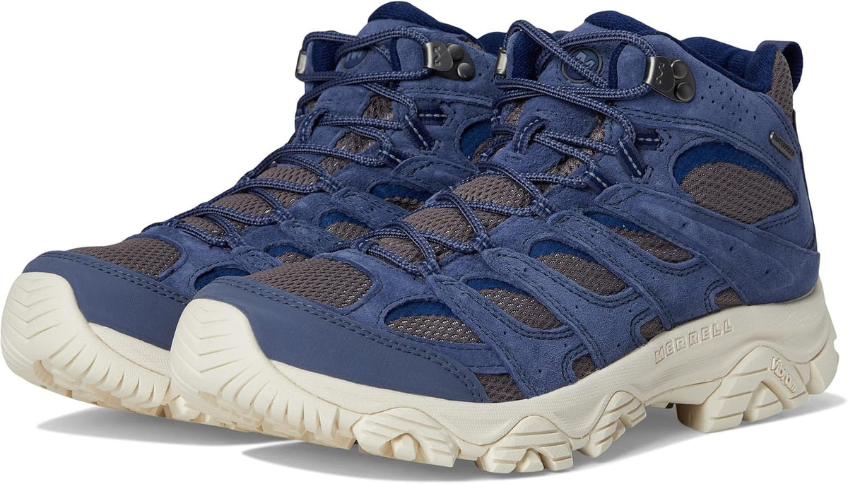 Merrell men's moab 3 mid waterproof hiking boots front view
