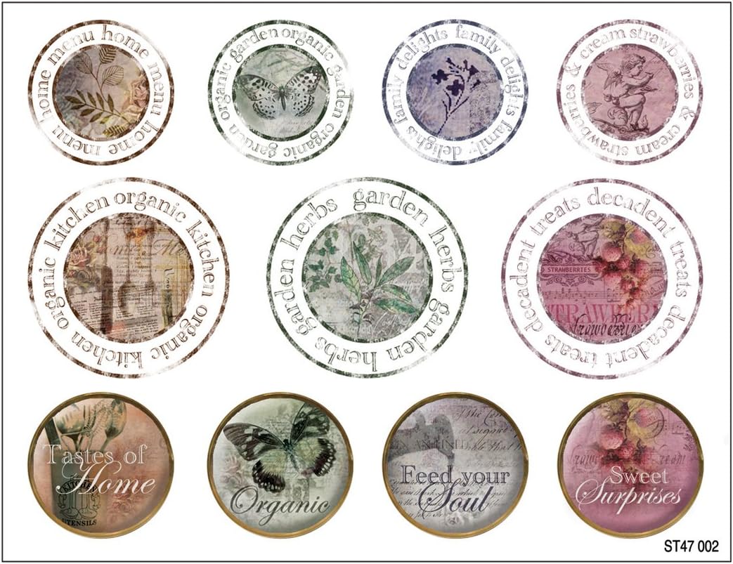 Fabscraps Organic Cardstock Stickers Round Stamps, 4 by 5-Inch - Image 1